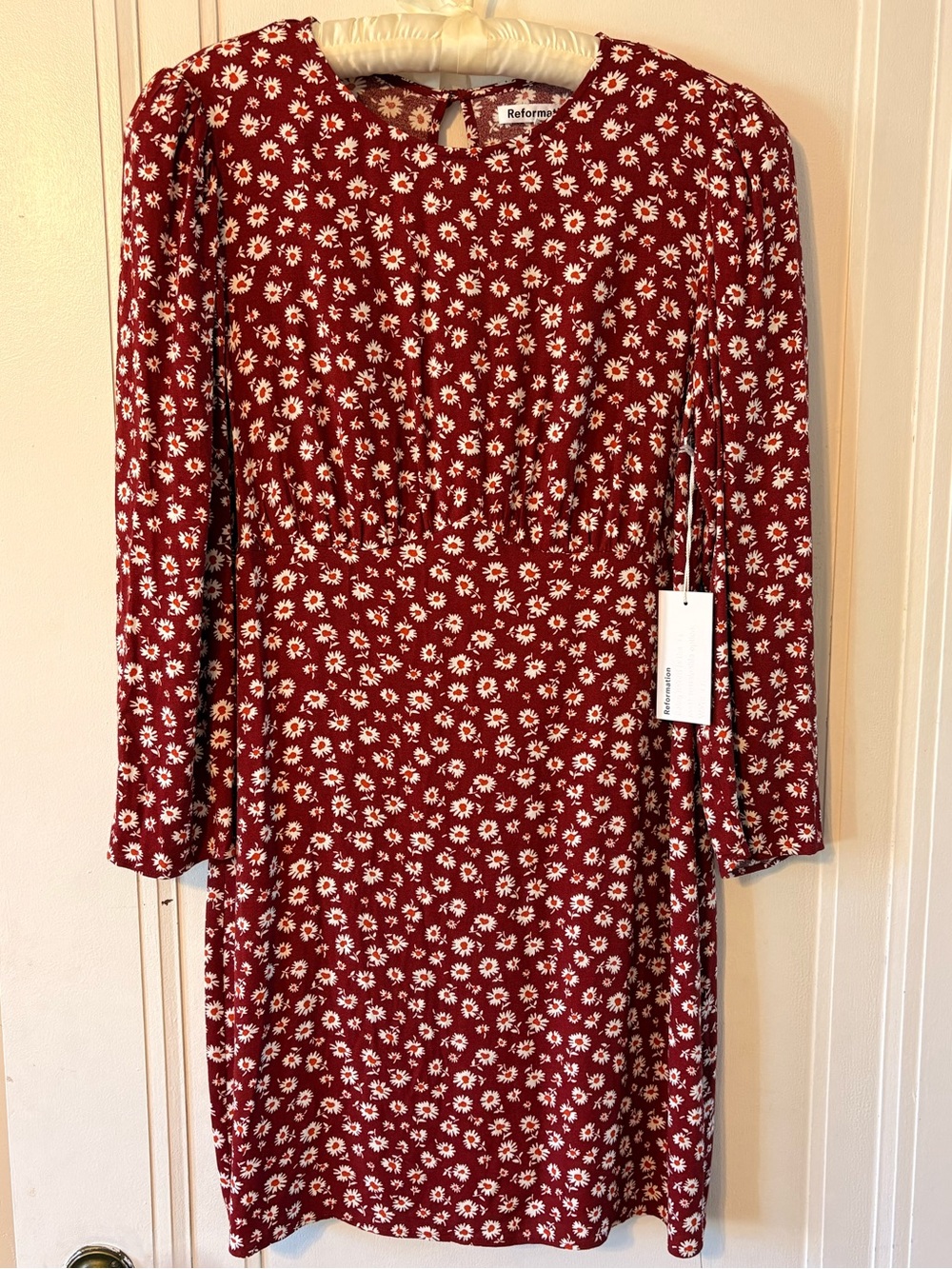 New with tags boho, romantic, 90s grunge Reformation red mini dress